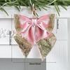 Satin Sequin Bowknot Hanging Decoration Sequin Glitter Bowknot Pendant  Home Decoration