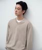 Washable Supima Cotton V-Neck Knit [Mushroom]