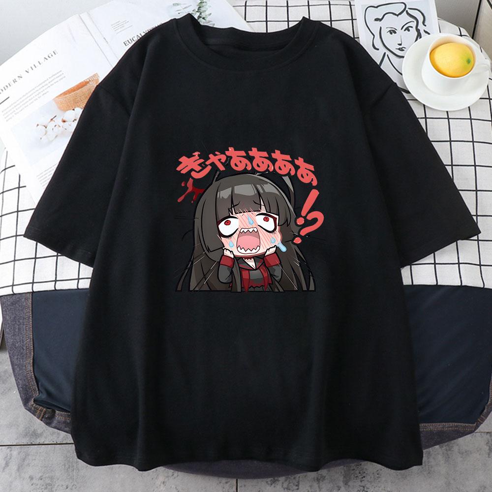 Blue Archive Tsurugi Shirts 100 Cotton Tshirt Print Anime Tshirt Summe Oneck Short Sleeve T Shirt Originality Unisex Clothes