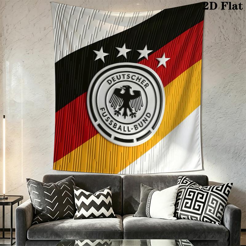 Deutscher Fußball-Bund Wandteppich Ästhetisches Wandbehang Gedruckter Stoffdecke Dekorative Wandteppiche für Schlafzimmer Wohnzimmer Heimdekoration
