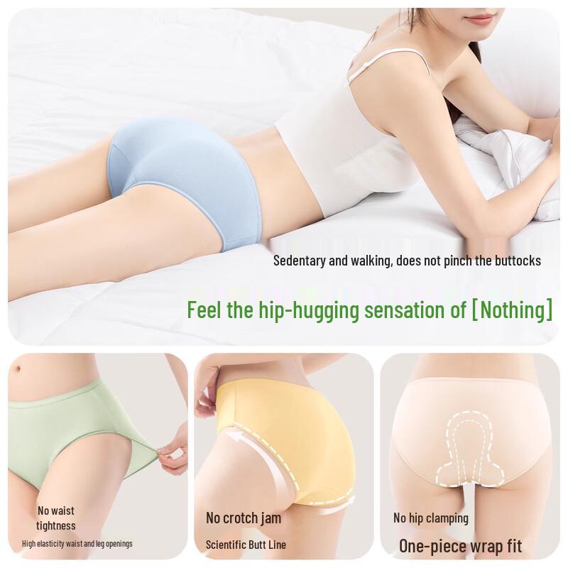 BADIGAO Women's Disposable Pure Cotton Underwear 30-Pack