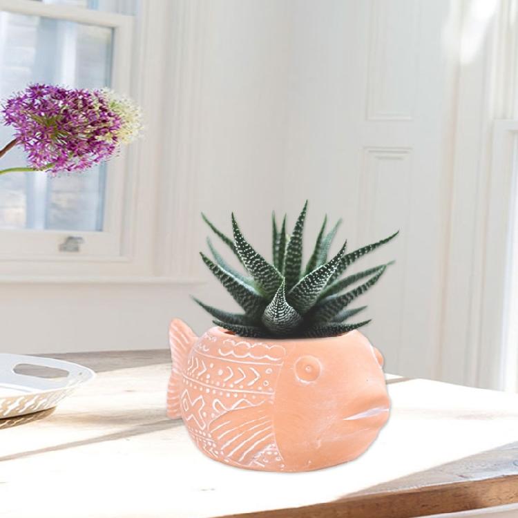 Innovative Silicone Moulds Flower Vase Molds Fish Shape Flexible Ornament Molds Unique Flowerpot Moulds for Crafting