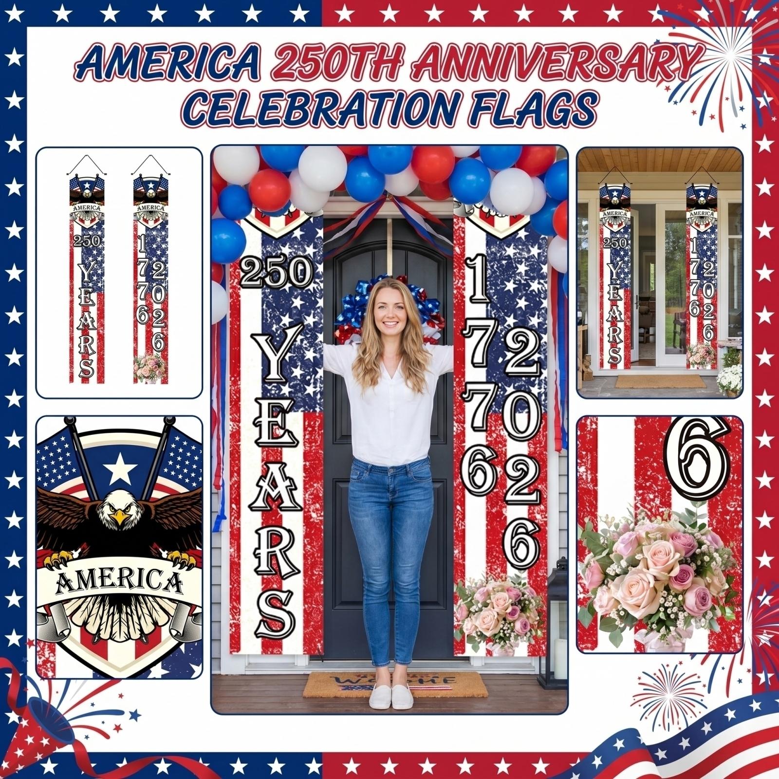 American Independence Day Flag Hanging Door Curtain Door Flag One Size