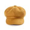 Damen S Achteckiger Hut Wildlederimitat Britischer Stil Vintage Modehut
