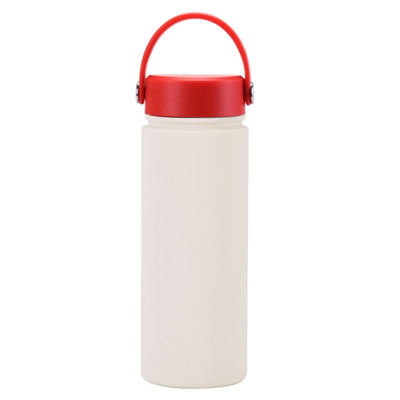 550ml Stainless Steel Vacuum Insulated Travel Mug With Wide Mouth Carry Strap - Outdoor Sports Water Bottle Gym Hiking
