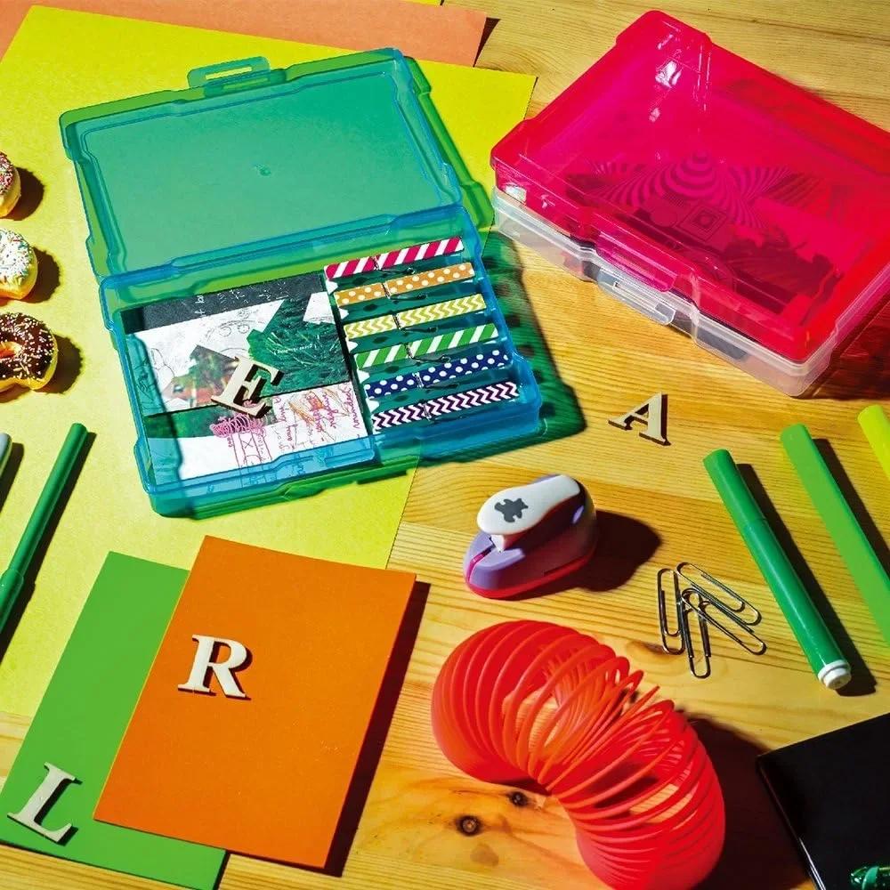 Photo Case 4" x 6", 16 Inner Photo Keeper Photo Organizer Photos Storage Containers Box for Photos (Multi-Colored)