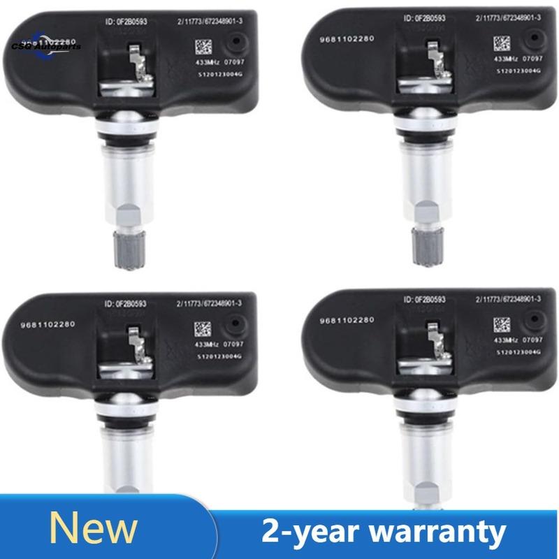 1/4PCS 9681102280 433 MHZ Tire Pressure Sensors For Peugeot 207 208 307 407 408 1007 2008 3008 For Citroen C4 C5 C6 C8 New