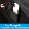 Silicone Car Storage Box For Tesla Model 3 Y S X 2017-2026 2026 Hidden Organizer Tray Bag Box Phone Coin Holder Auto Accessories