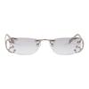 Prada Gafas de sol cuadradas de metal con diseño personalizado estilo pareja unisex grises