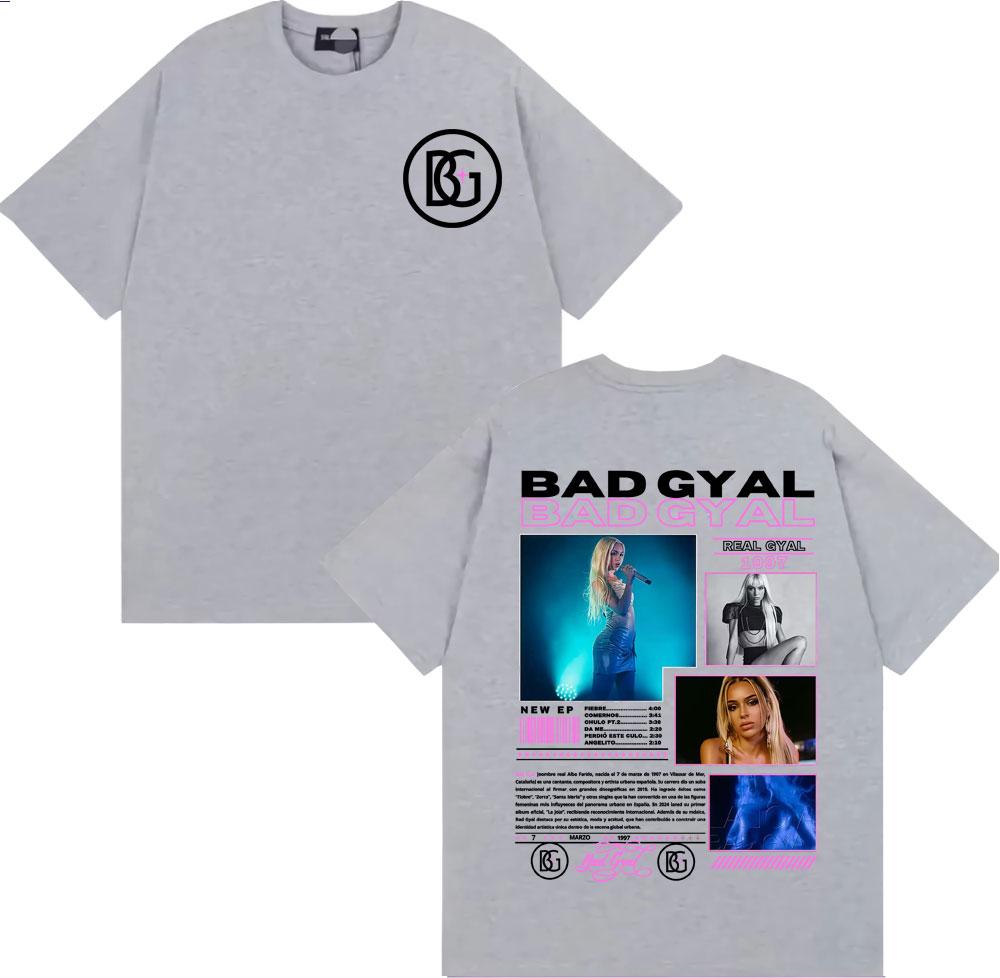 Bad Gyal Real Gyal Album Tour 2026 Cover T Shirt Unisex Clothing Fashion Aesthetic Tshirts High Quality Loose Cotton Tshirt
