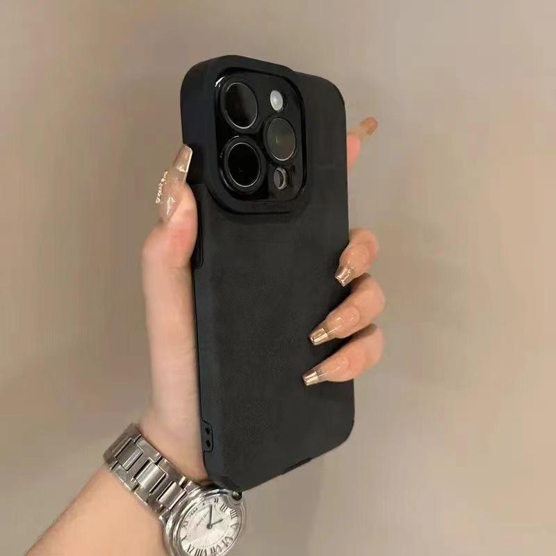 Luxus Matte Leder Silikon Handyhülle Für iPhone 17 16 15 14 13 12 11 Pro Max XS XR X 7 8 16 Plus 17Air Stoßfest Weiche Abdeckung