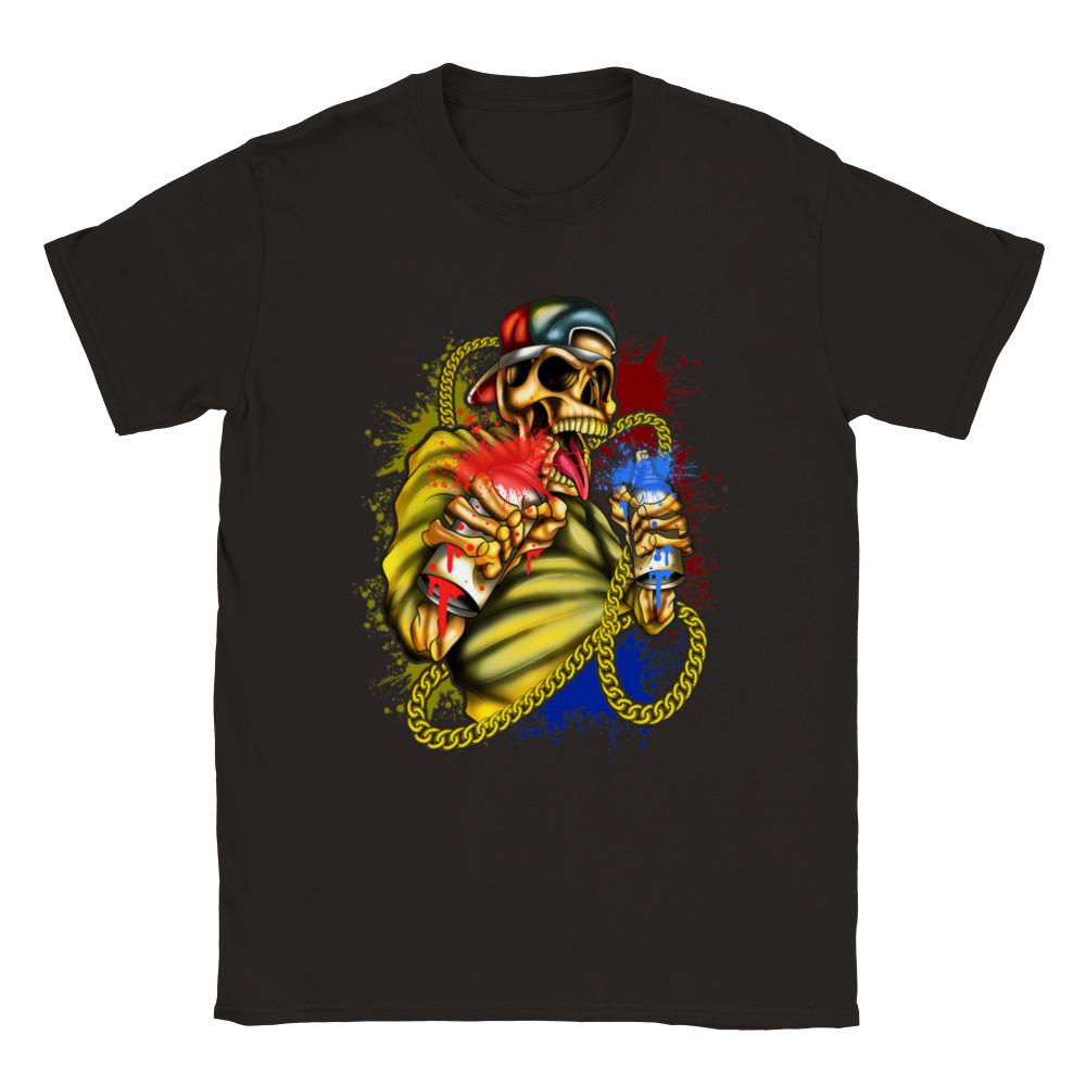 Spray Can Skeleton - Graffati - Unisex Crewneck T-shirt Unisex T-Shirt XXXL