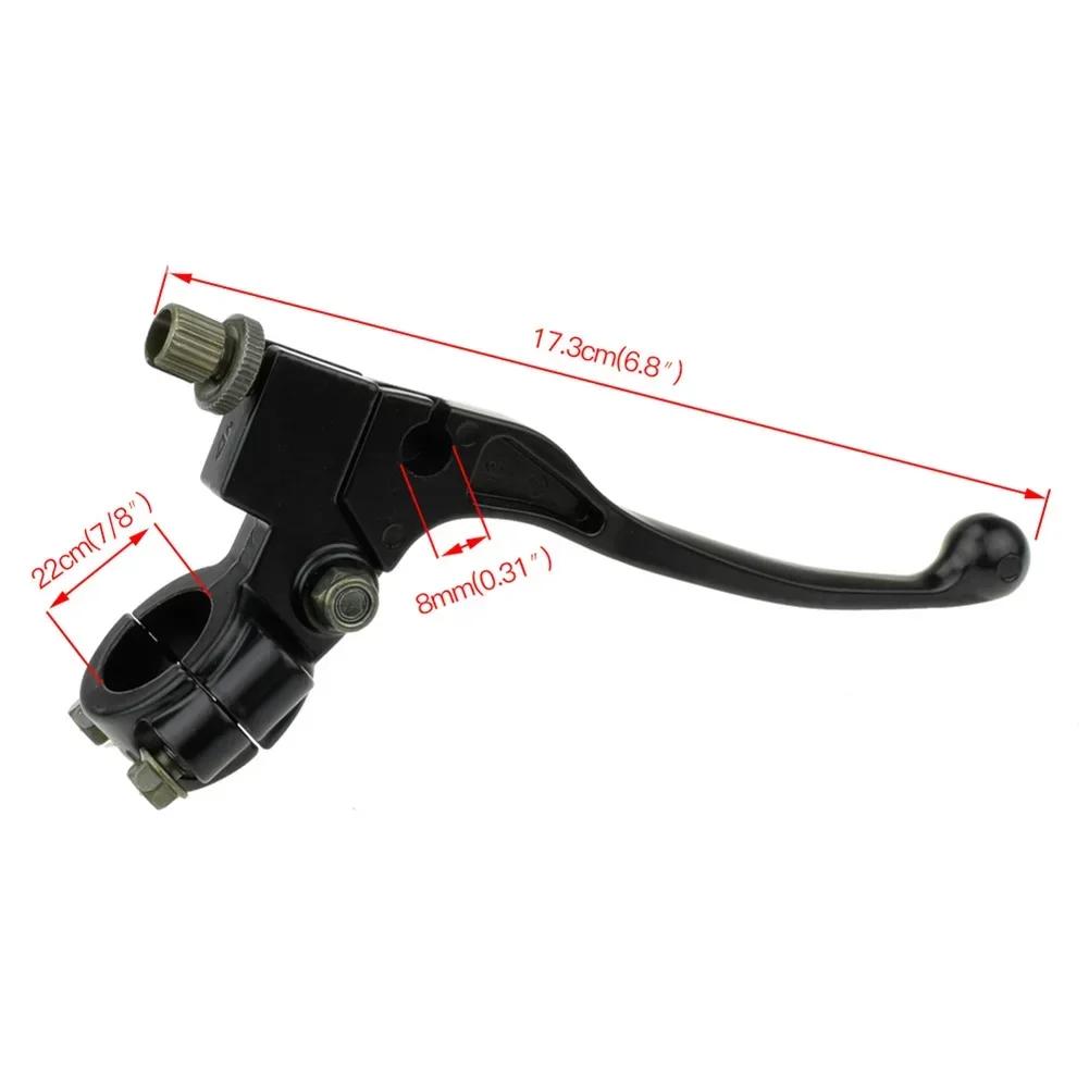 Motorcycle Black Left Brake Clutch Lever Brake Lever Perch 7/8" for ATV Motorcycle Handlebar Aluminum Alloy