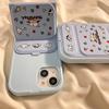 Crayon Shin-chan Silicone Soft Phone Case with Folding Stand for IPhone 16 Pro Max 15 14 13 Cartoon Protective Cover