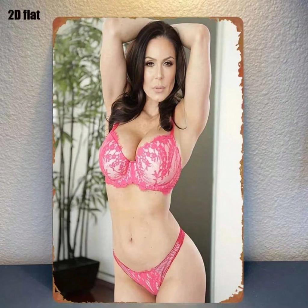 Sexy Pink Lace Lingerie Metal Tin Sign Bedroom Bar Garden Decor