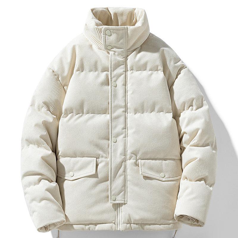 Winter Trend Brand American Vintage Down Jacket Couple Corduroy Cotton-padded Jacket
