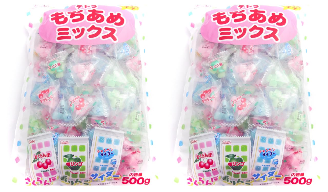 

Kyodo Seika Tetra Mochiame Mix 500g x 2 bags set (with original coaster)