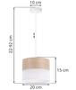 Single Hanging Lamp Classic Oak Veneer Lampshade 20Cm