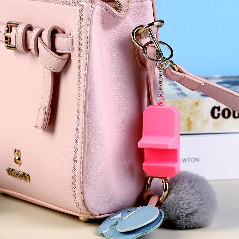 Portable Keychain Cell Phone Mini Stand Outdoor Travel PVC Phone Stand for All Cell Phone