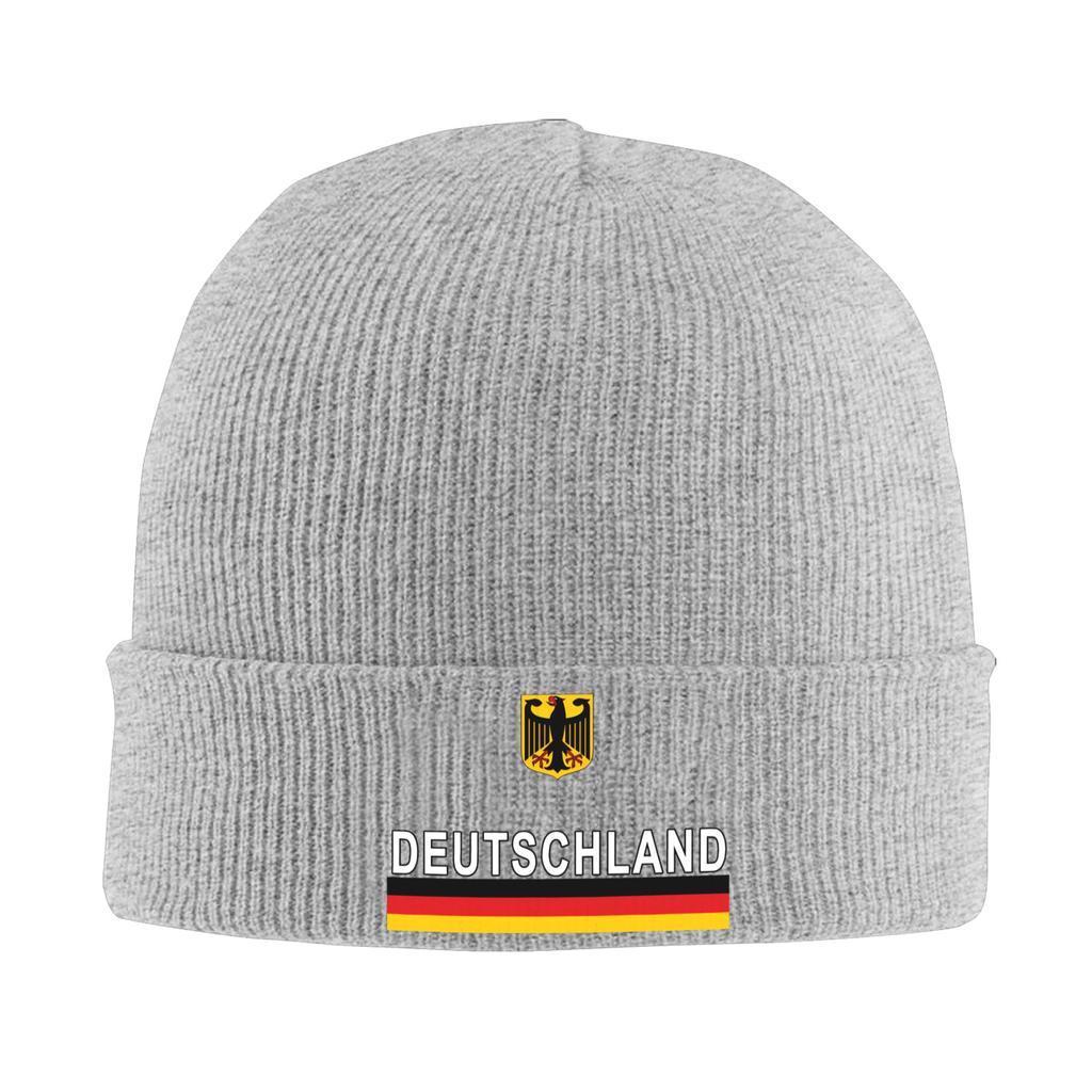 Deutschland Flag And Emblem GerUnisexy Knit Hat Casual Caps Unisex Women Outdoor Beanie Hats Autumn Winter Graphic Elastic Bonnet Hats