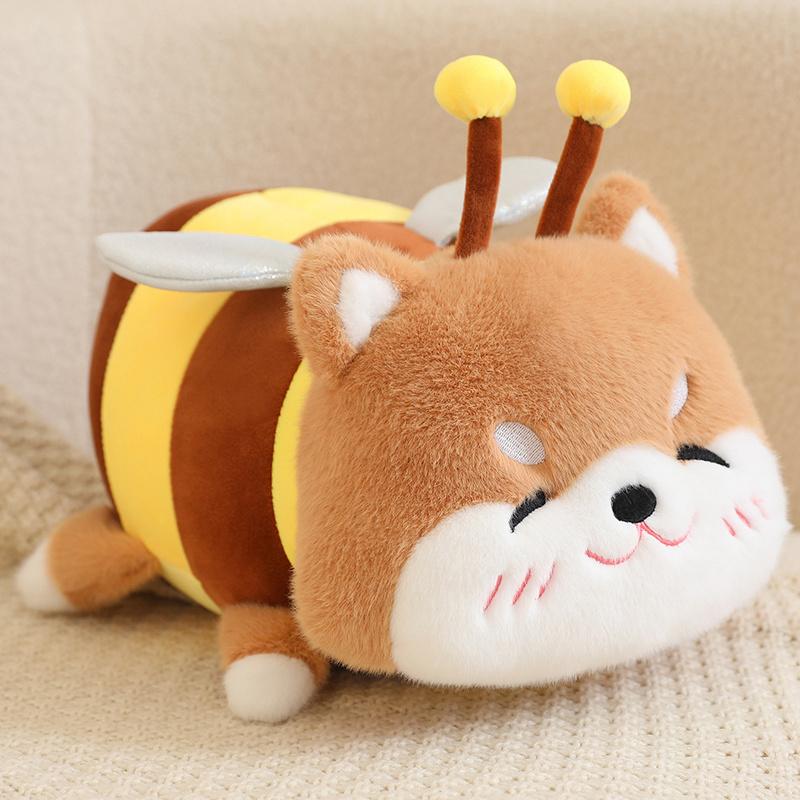 35/50cm Creative Bee Capybara Shiba Inu Dog Plush Toys Cartoon Stuffed  Soft Dolls Pillow Girlfriend Birthday Gifts Room Decor