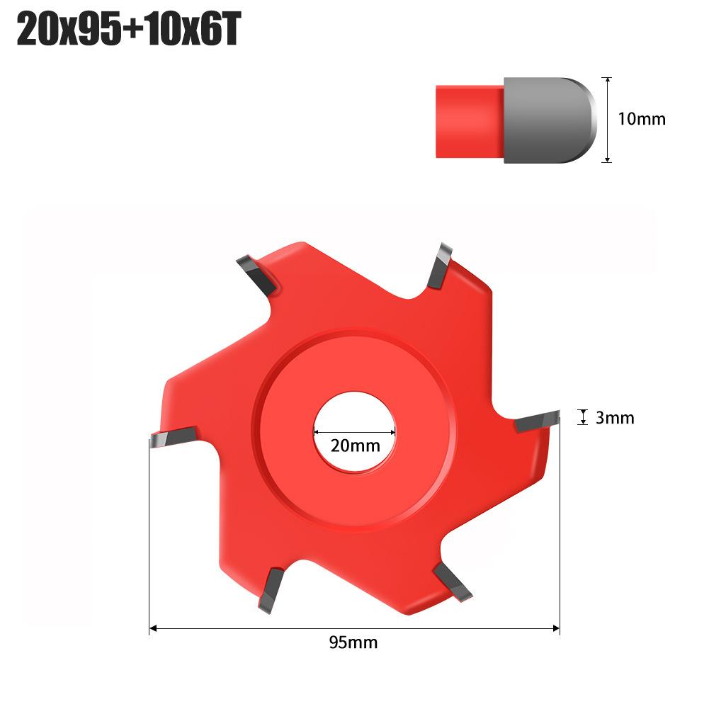 

Aluminum-plastic plate slotting knife 90 degrees UV type milling cutter slotting saw blade special folding right angle cutting blade round bottom U type [20 * 95 + 10 * 6T]