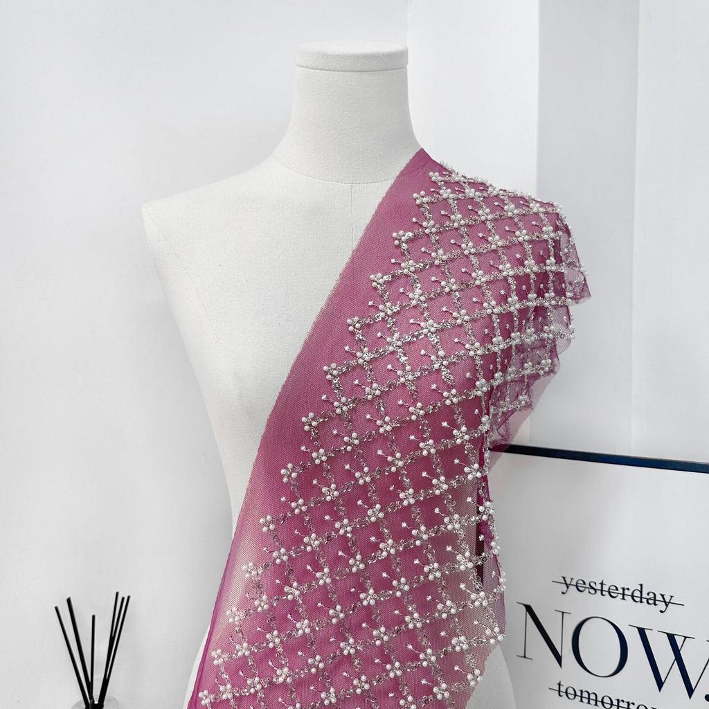 Mesh Rhombus Beaded Sequins Decorative Clothing Dress Dress Wedding Decoration Lace Accessories