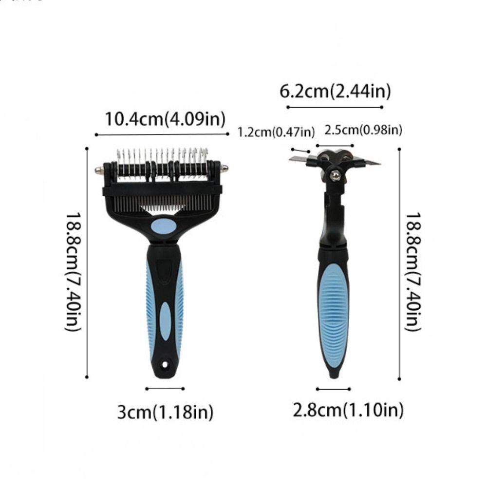 3 In 1 Pet Grooming Combs Fine Comb Teeth Pet Hair Remover Brush Pet Deshedding Brush  Pet Shop
