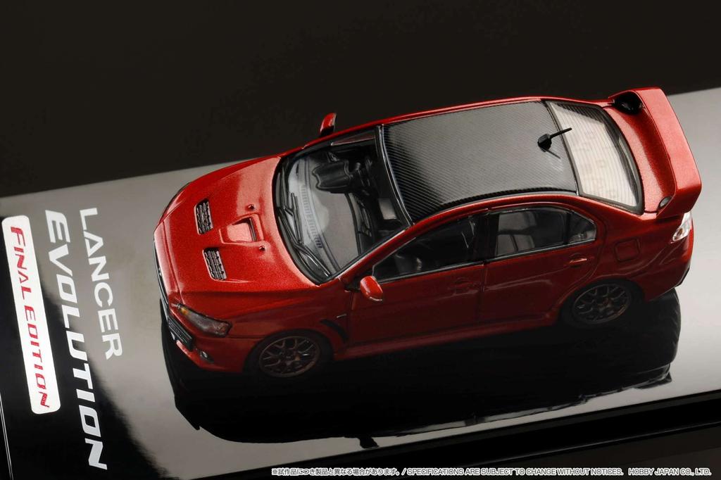 HobbyJAPAN Mitsubishi Lancer Evolution 10 Final Edition Red Roof 1/64 Metallic/Carbon