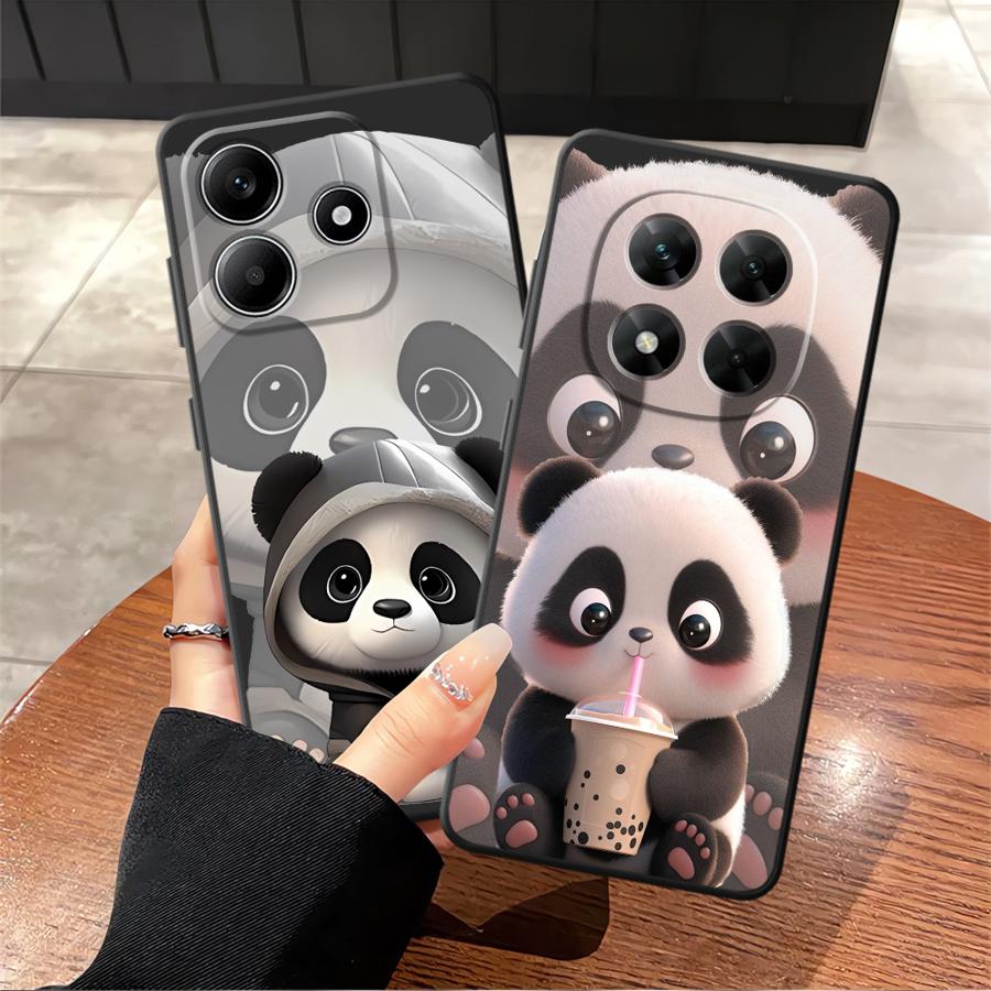 Phone Cover Case for Xiaomi Redmi Note 14 A1 A2 A3 12S 9 8 7 12 11 Pro 11S 14C 13 Pro Plus A4 A5 K40 K80 10 12C 13C Cute Panda