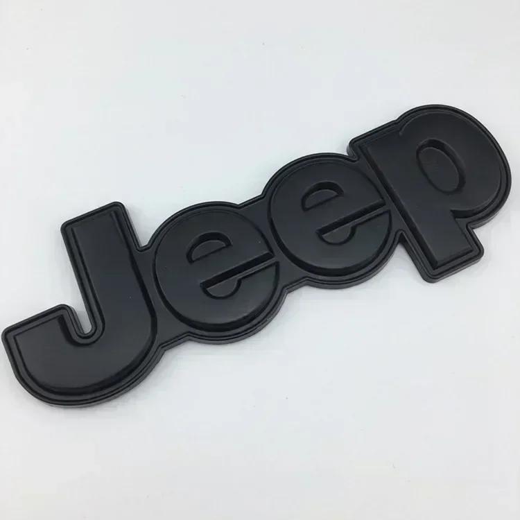 Car Front Hood Emblem for Jeep Grand Cherokee Wrangler Renegade Patriot Liberty Compass Rear Trunk Side Badge Sticker Decals ALV1