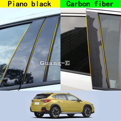 For Subaru XV 2018      Car PC Material Pillar Post Cover Door Trim Window Molding Decoration Sticker