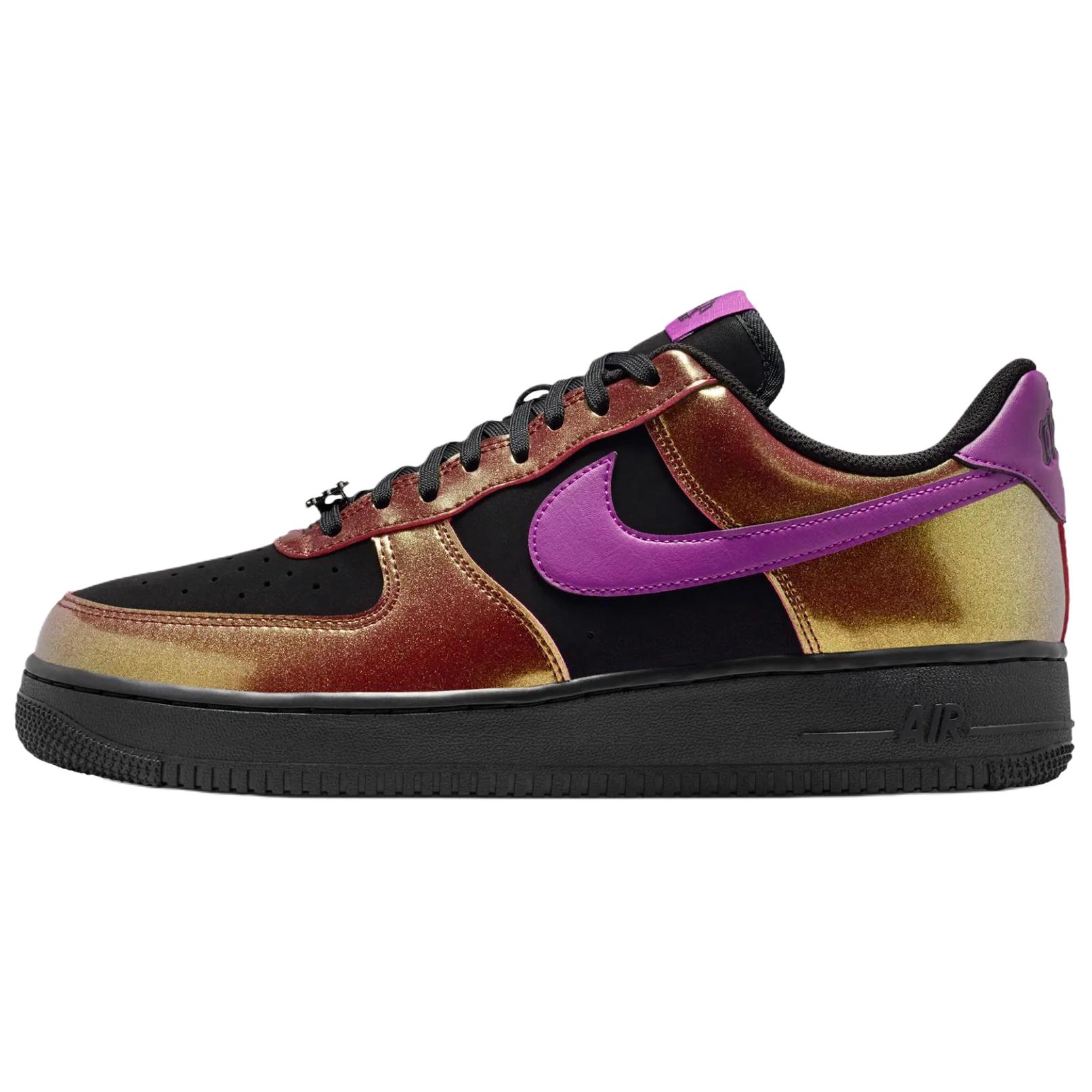 

Nike Air Force 1 07 LV8 Gold Black Bold Berry Unisex Sneakers IB6843-002 47.5