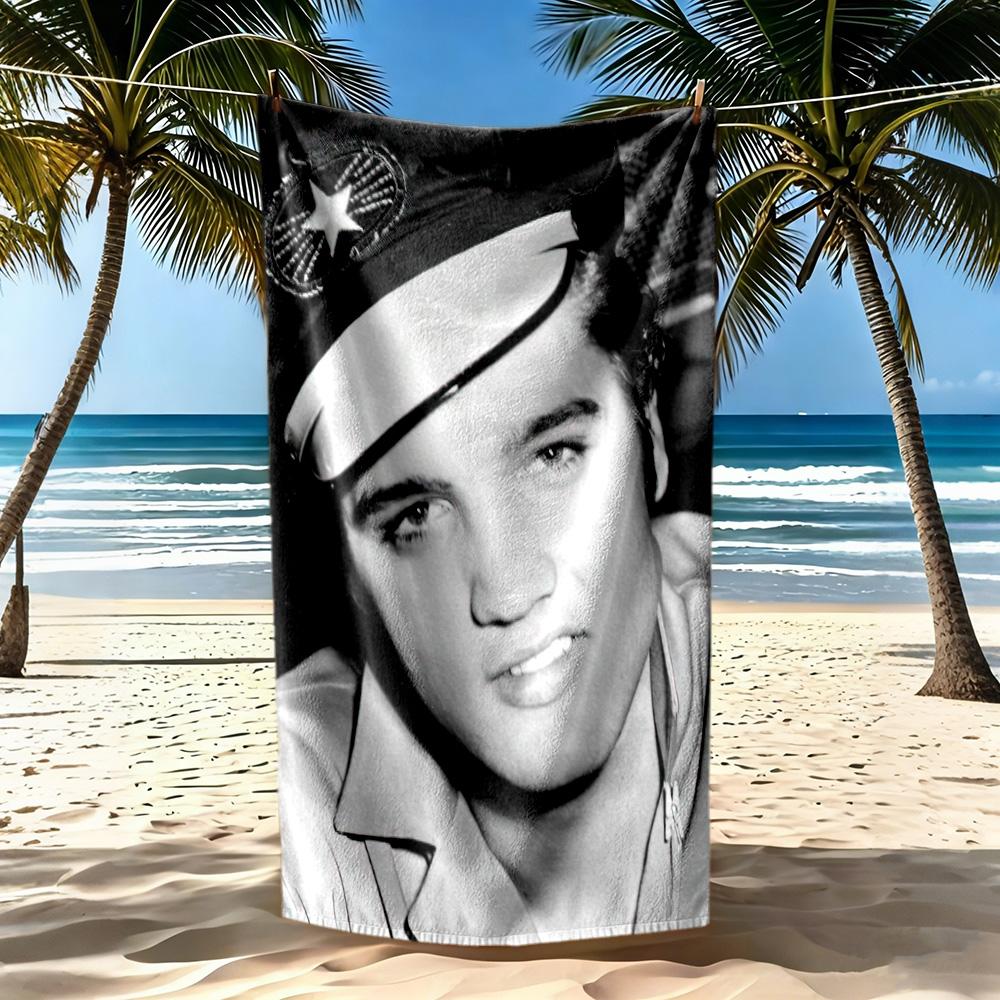 Elvis Beach Towel Quickdry Soft Microfiber Comfortable Lightweight