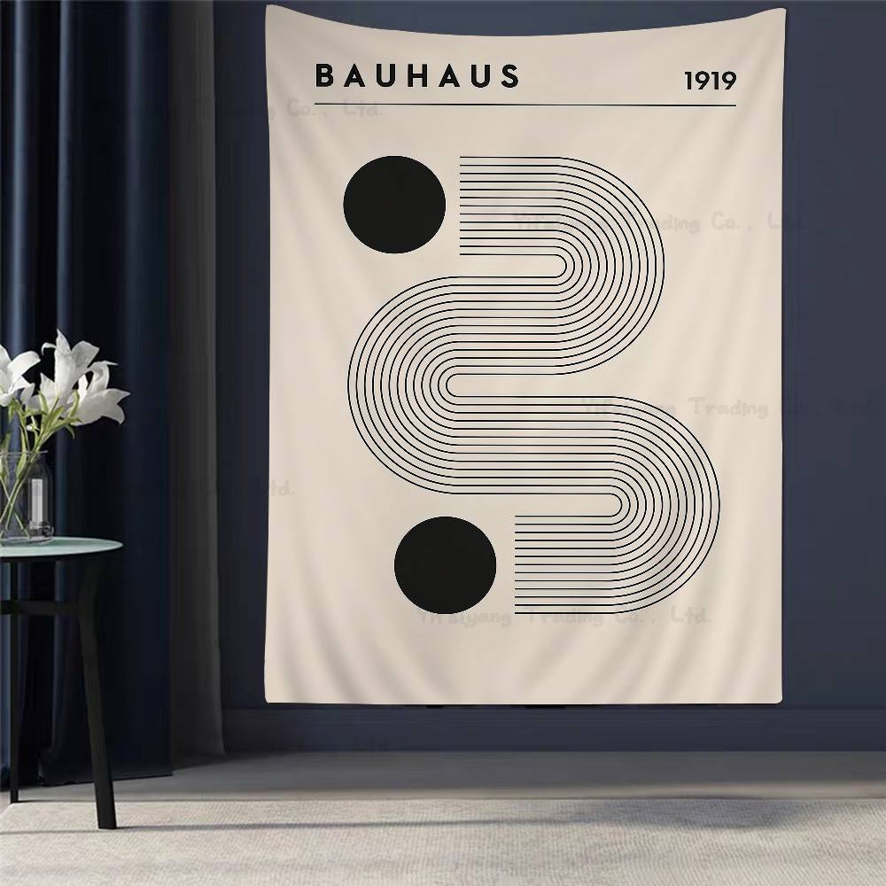 Colorful Bauhaus Exhibition Geometric Cartoon Tapestry Bohemian Wall Tapestries Mandala Wall Hanging Sheets