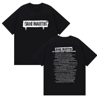 Rock Band Dani Martin Tour 2026 Print T Shirt Mens Vintage Gothic Short Sleeve Tshirts Hip Hop ONeck Oversized Cotton Tshirt