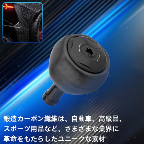Gomexus F38 Reel Handle Knob, Forged Carbon Fiber, Round Type, 38mm, Replacement Handle for Daiwa Type S and Shimano Type A Spinning Reels, Suitable F