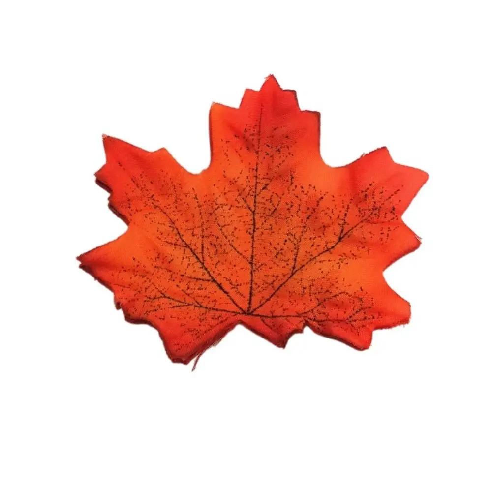 50Pcs Artificial Maple Leaves Silk Fake Autumn Leaves Diy Handmade Fall Leaf Wedding XMAS Party Decor Fall Wedding