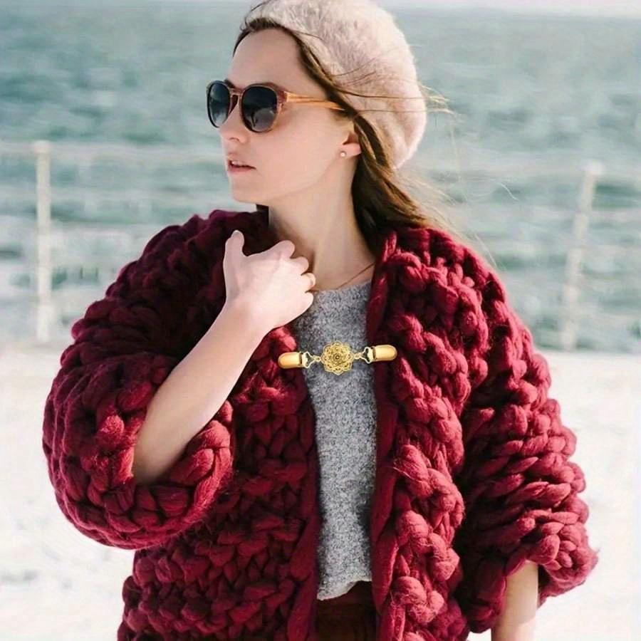 Damski klips do szala/kardiganu w stylu vintage, broszka do sukienek, koszul