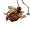 Retro and Antique Style Enamel Brooch Inlaid with Colored Diamonds, Exquisite Pomegranate Brooch, Hot-selling in Autumn and Winter Wholesale