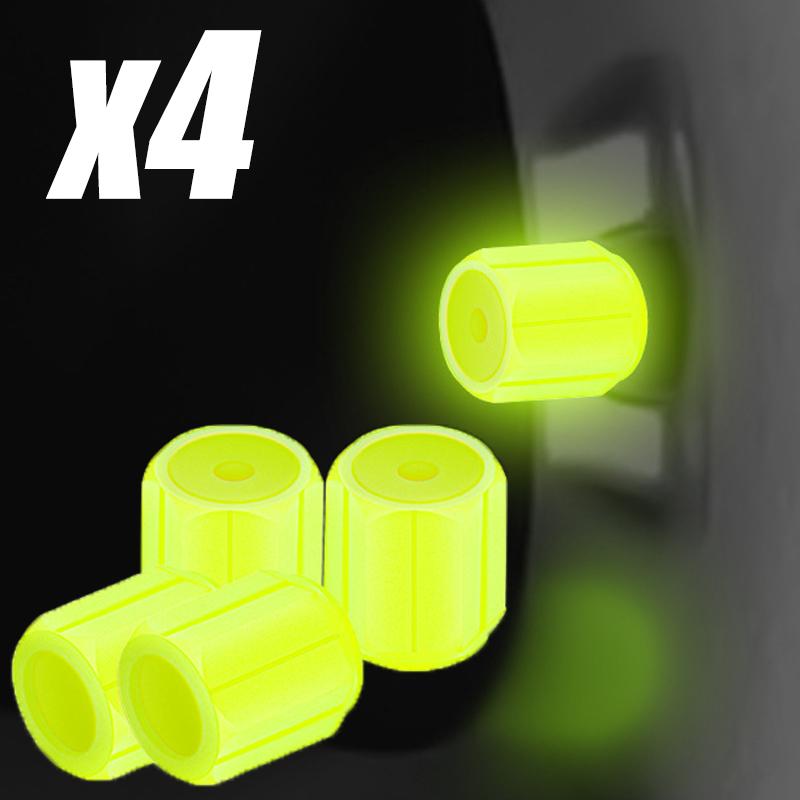 4/8/16 ks Auto Svítící Víčko Ventilku Pneumatiky Fluorescenční V Noci Svítící Motocykl Kolo Tryska Kola Víčka Ventilků Pneumatiky Automobilu Svítící Víčka