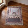 VIKAMA Muslim Cotton Prayer Mat, Decorated With Tassels, Suitable Prayer Mat, Foldable And Portable Muslim Prayer Mat Home Decor