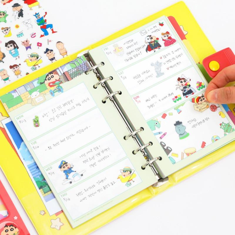 Crayon Shin chan Transparent Cartoon Account Decoration Po Bag Phone Notebook Gooka Transparent Stickers Gifts