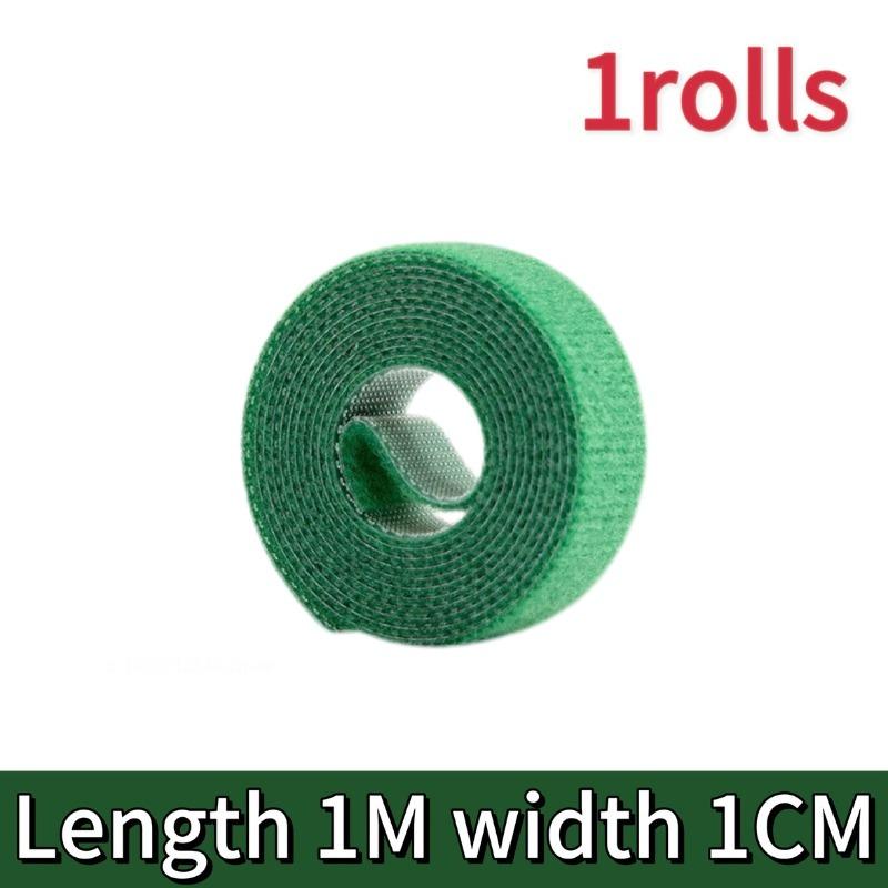 Self Adhesive Plant Nylon Cable Tie Green Adjustable Plants Hook Loop Support Garden Twine Bandage Reusable Fastener Tape Strips