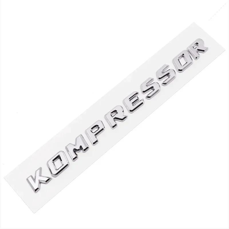 3D ABS Kompressor Letters Car Rear Trunk Fender Emblem Badge Car Sticker Decals For Mercedes C230 C200 C180 SLK CLK 200k SL CLS