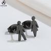 Asymmetry Stainless Steel Key Lock Earring for Women Rabbit Carrot Piercing Jewelry Girls Earrings Gifts Accessories