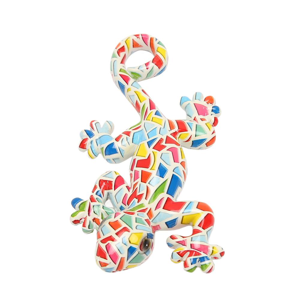 Gecko Wall Decor Bright Colors Colorfast Resin 5.9in Long 3.1in Wide Lizard Garden Sculpture for Decoration House Office