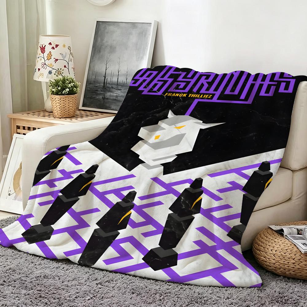 Art Vintage Mind Maze P Print Cartoon Throw Flannel Throw Blanket Suitable for Sofa Living Room Bedroom