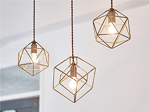 Interform LT-1088SQ Brace S Pendant Light (Bulb not included, sold separately) Cube/Square, Gold, Small Size
