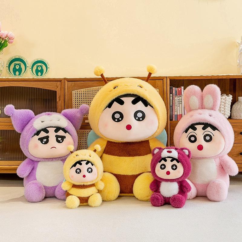 60cm Kawaii Crayon Shin Chan Plush Toy Cute Stuffed Doll for Kids Birthday Gift Perfect Children Present and Company Souvenir
